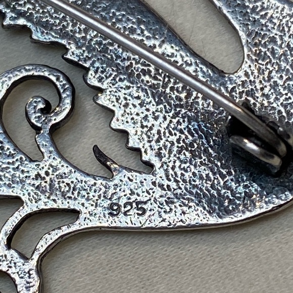 Sterling Silver Swan Pin - Picture 7 of 9